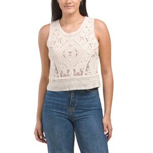 PINKY Natural Crochet Tank Top